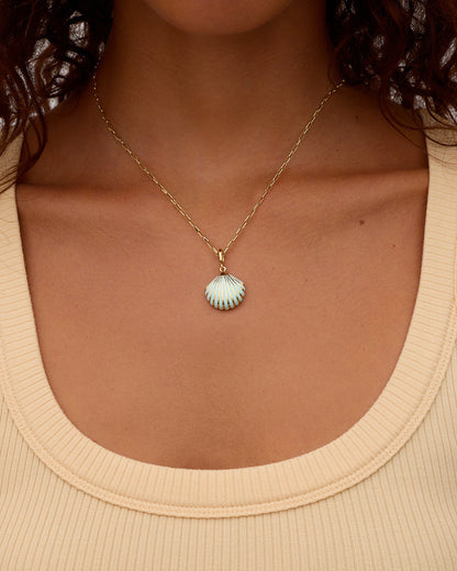 Scallop Stripe Parker Charm || option::18K Gold Plated