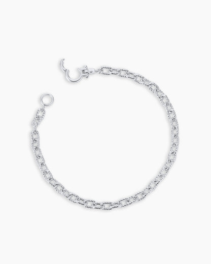 Crew Mini Link Bracelet || option::Silver Plated