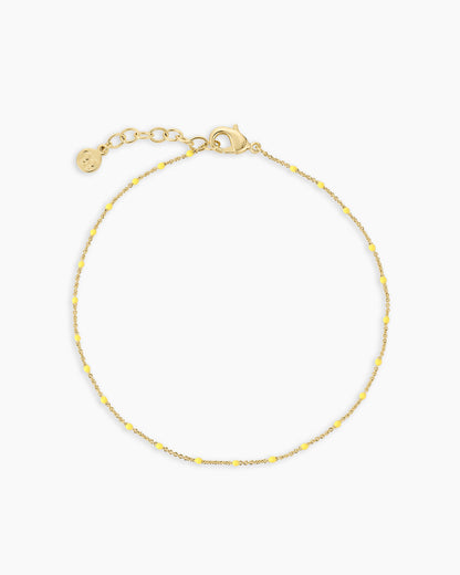 Capri Anklet || option::18K Gold Plated, Lemon