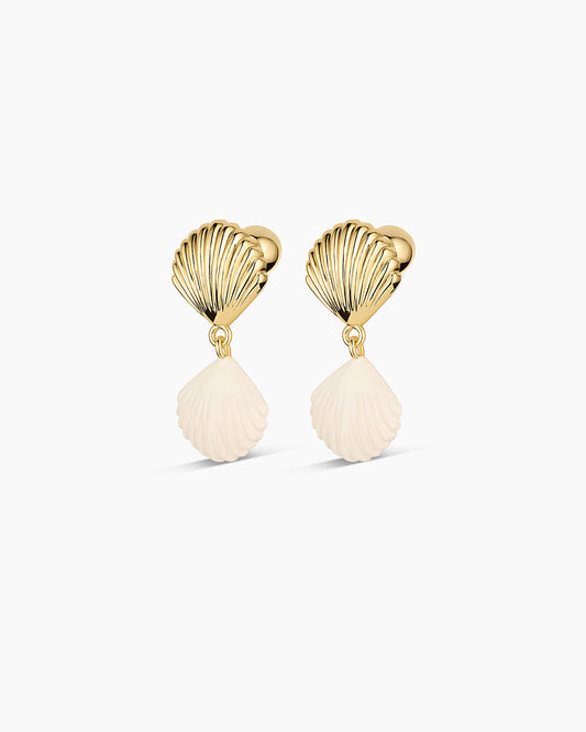 Scallop Earrings || option::18K Gold Plated