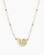 Nautilus Mother of Pearl Necklace || option::18K Gold Plated
