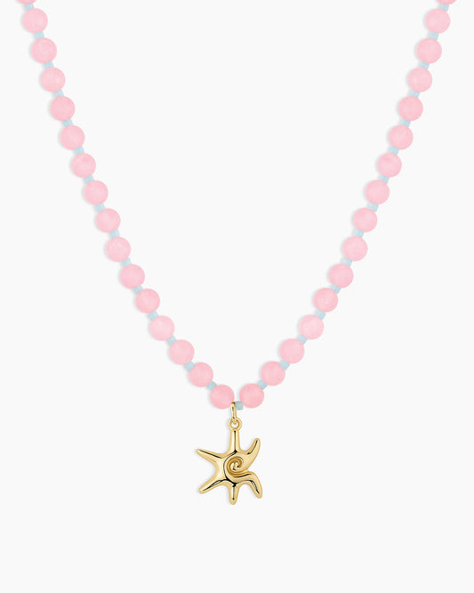 Porto Sun Star Necklace || option::18K Gold Plated