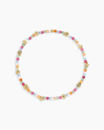 Reef Beach Mini Charm Bracelet || option::18K Gold Plated