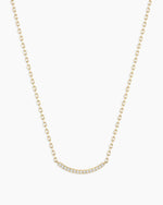 Diamond Taner Bar Mini Necklace || option::14K Solid Gold