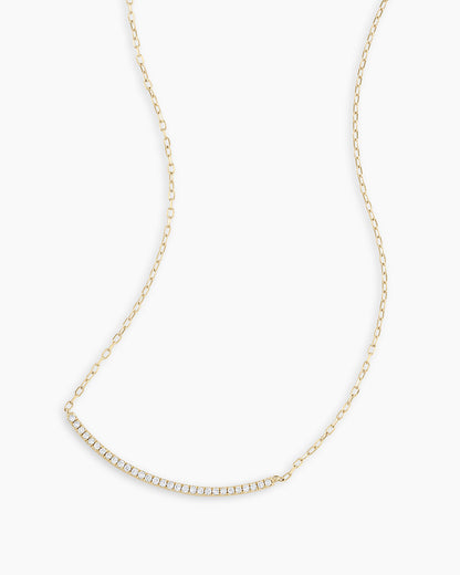 Diamond Taner Bar Necklace || option::14K Solid Gold