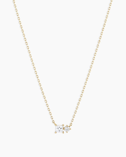 Diamond and White Sapphire Necklace