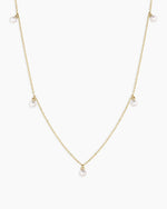 Pearl Flutter Necklace || option::14K Solid Gold