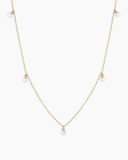 Pearl Flutter Necklace || option::14K Solid Gold