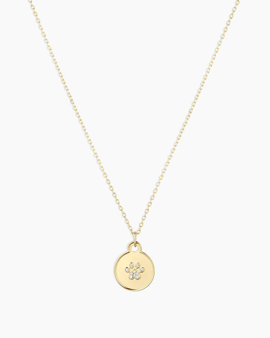 Diamond Paw Necklace || option::14K Solid Gold