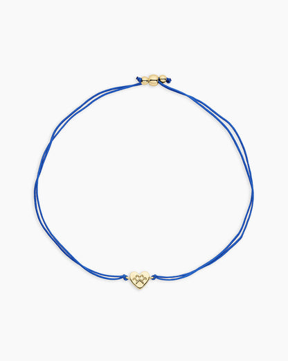 Single Paw Heart Bracelet || option::18K Gold Plated