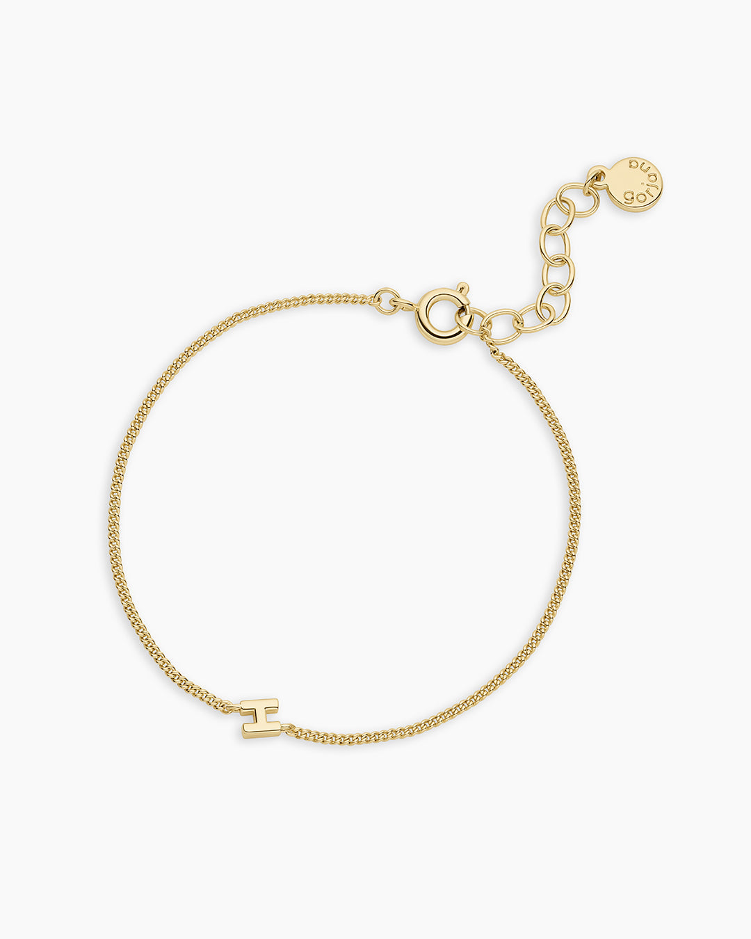 Wilder Mini Alphabet Bracelet || option::18K Gold Plated, H