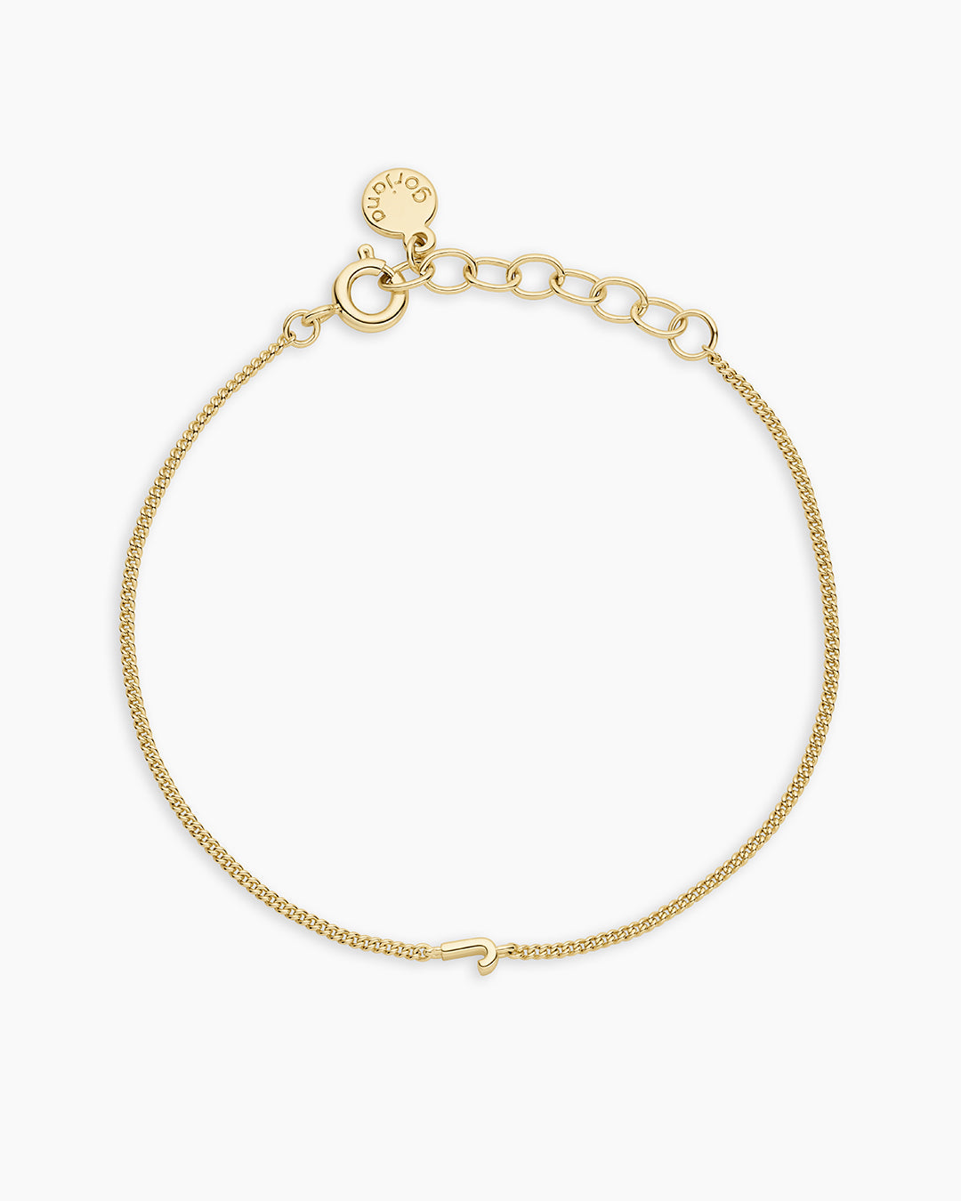 Wilder Mini Alphabet Bracelet || option::18K Gold Plated, J