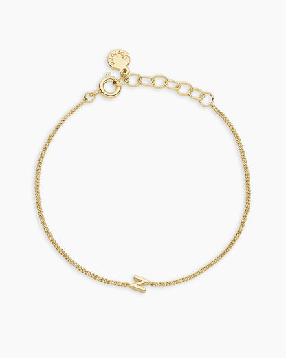 Wilder Mini Alphabet Bracelet || option::18K Gold Plated, N