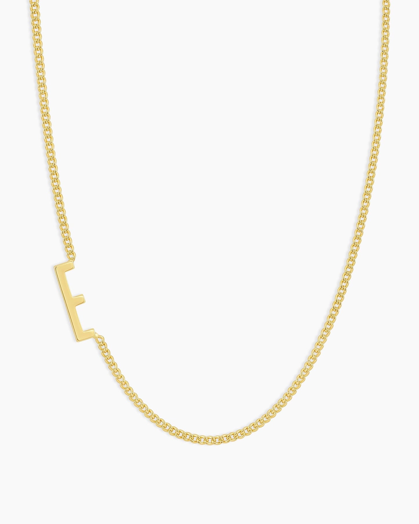 Wilder Alphabet Necklace Alphabet Necklace #E || option::18K Gold Plated, E