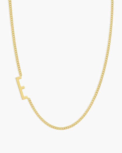 Wilder Alphabet Necklace Alphabet Necklace #E || option::18K Gold Plated, E