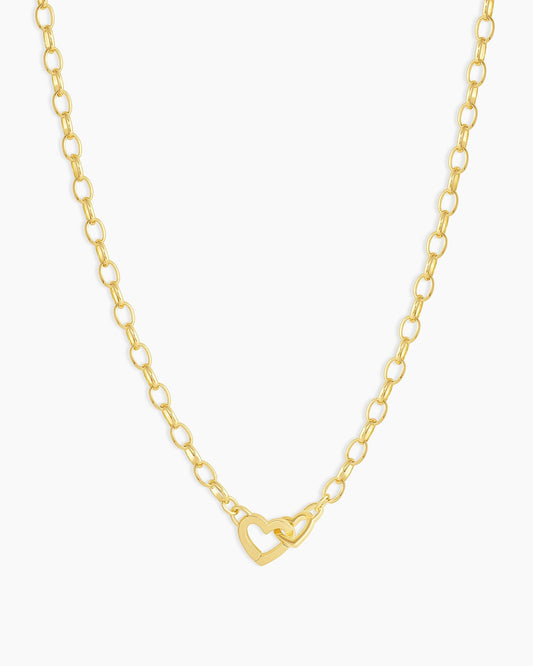 Parker Heart Mini Necklace || option::18K Gold Plated