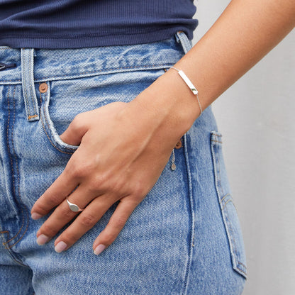 Silver plated signet ring || option::Silver Plated