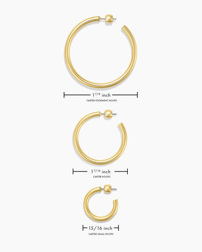 Carter Statement Hoops || option::18K Gold Plated