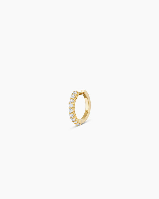 Diamond Huggie || option::14K Solid Gold