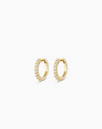 Diamond Huggies || option::14K Solid Gold