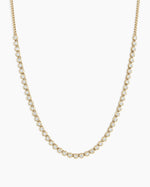 Classic Diamond Row Necklace || option::14K Solid Gold