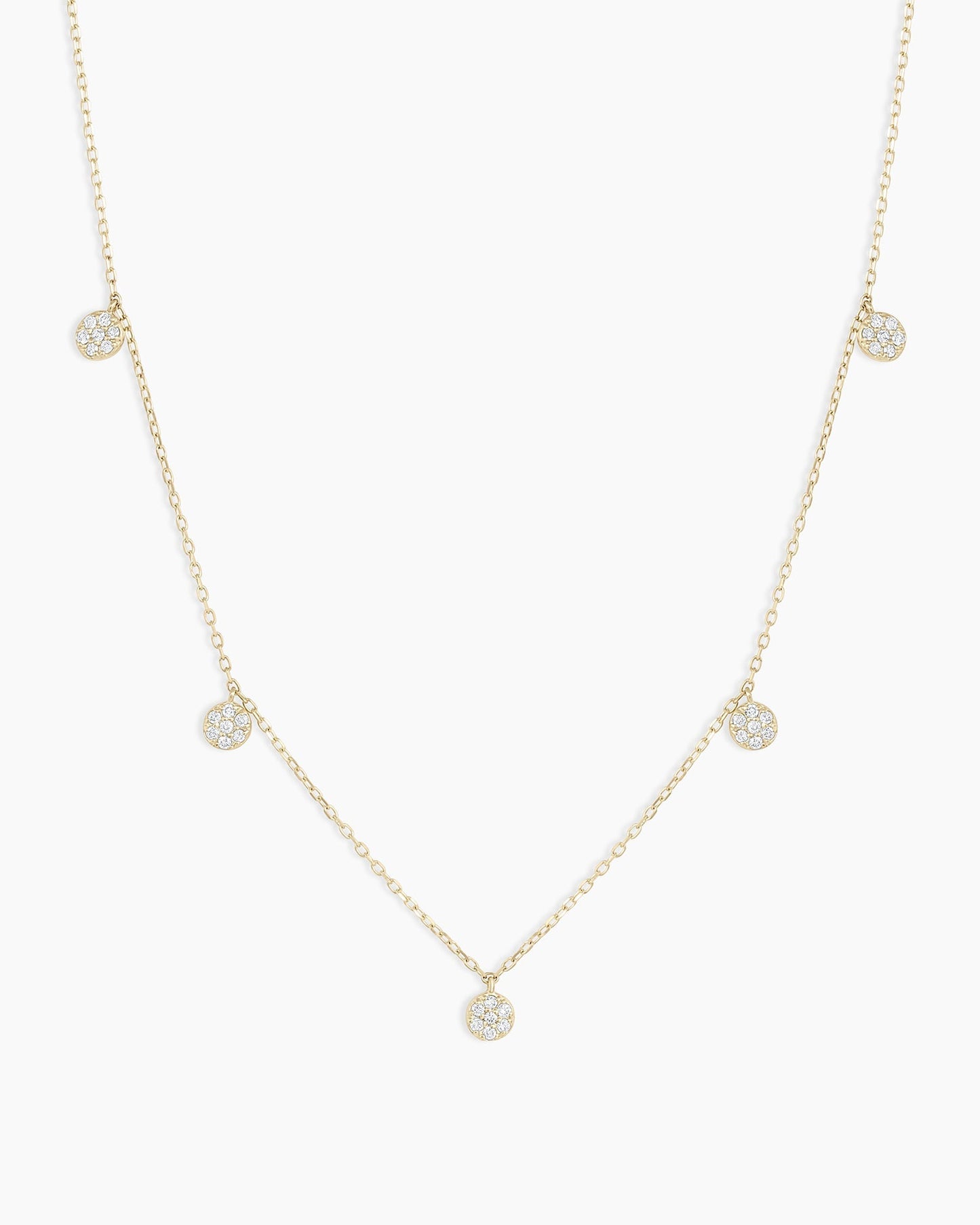 Diamond Pavé Flutter NecklaceDiamond Necklace || option::14K Solid Gold
