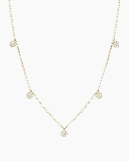 Diamond Pavé Flutter NecklaceDiamond Necklace || option::14K Solid Gold