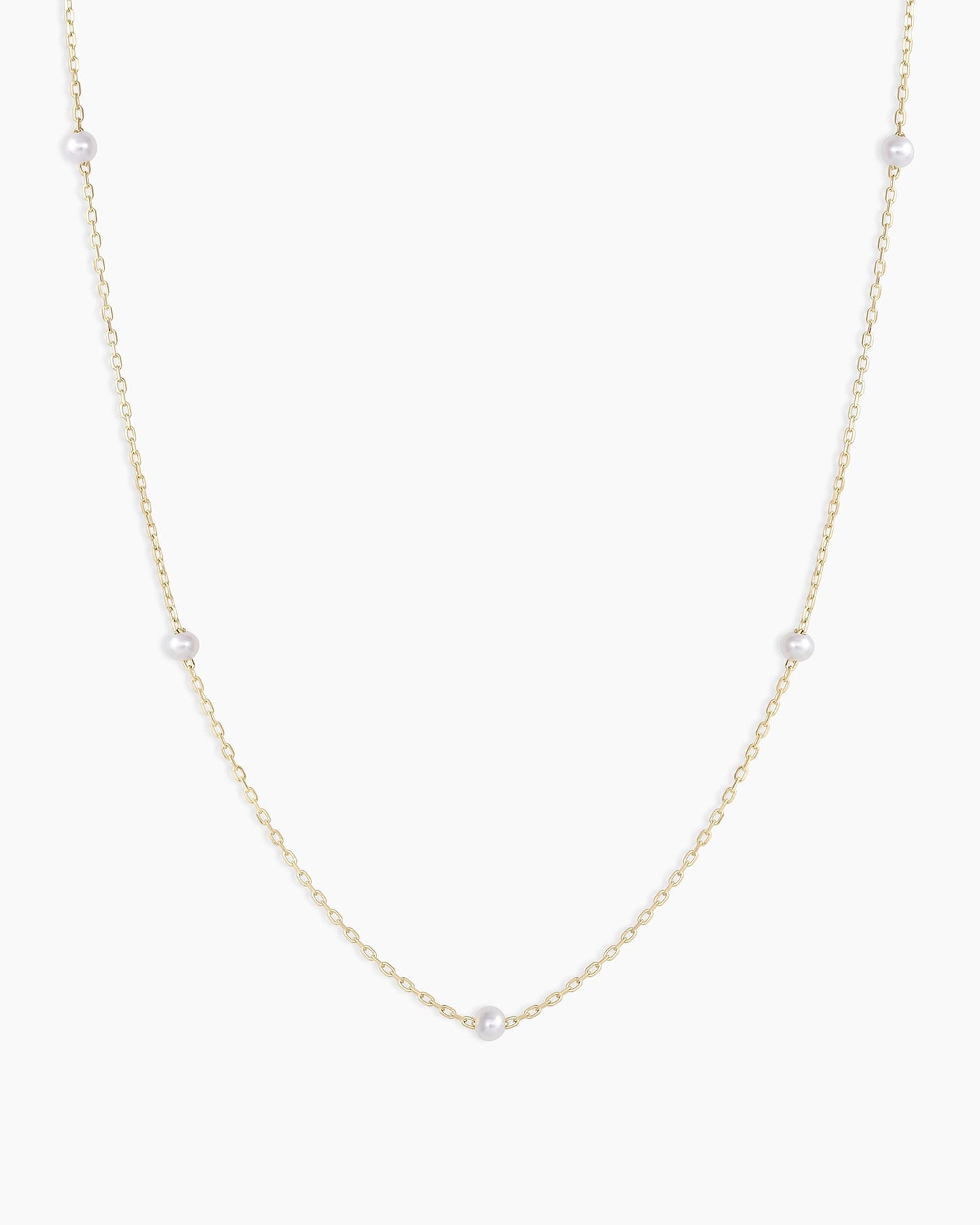 Pearl Newport Necklace || option::14K Solid Gold