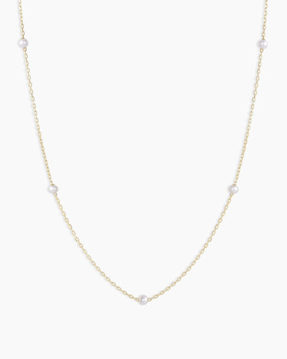 Pearl Newport Necklace || option::14K Solid Gold