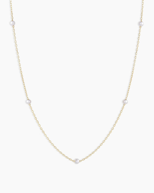 Pearl Newport Necklace || option::14K Solid Gold