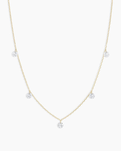 Floating Diamond Flutter Necklace