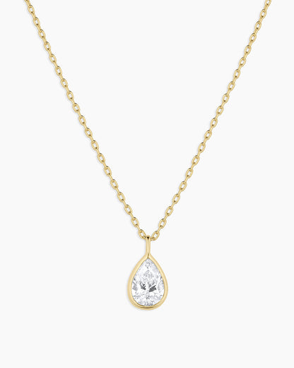 Classic Diamond Pear Necklace