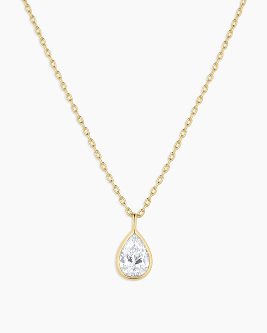 Classic Diamond Pear Necklace