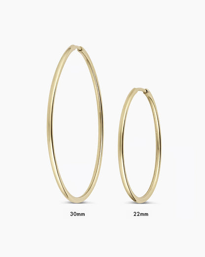 Classic 14K Solid Gold Hoops