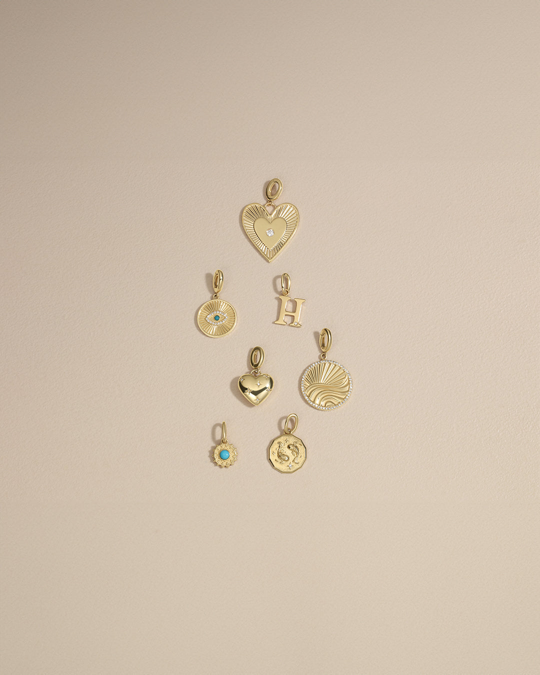 Diamond Vintage Alphabet Charm