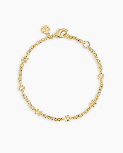 XOXO Bracelet || option::18K Gold Plated