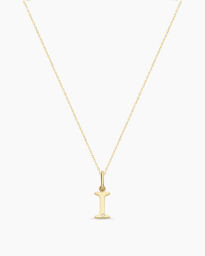 Diamond Vintage Alphabet Charm Necklace
