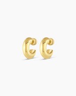 Lou Statement Huggies || option::18K Gold Plated