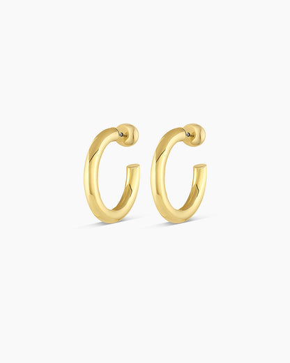 Carter Small Hoops || option::18K Gold Plated
