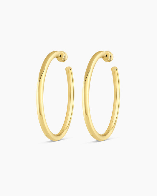 Carter Statement Hoops || option::18K Gold Plated