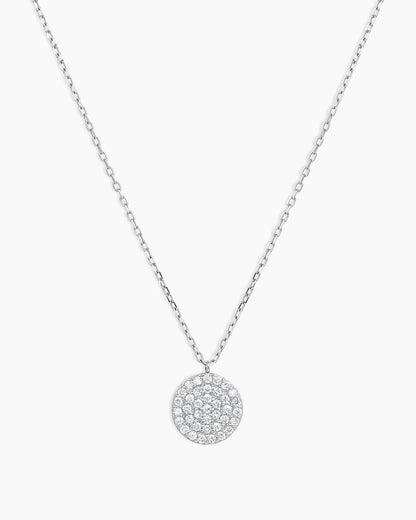 Diamond Pavé NecklaceDiamond Necklace || option::14K Solid White Gold
