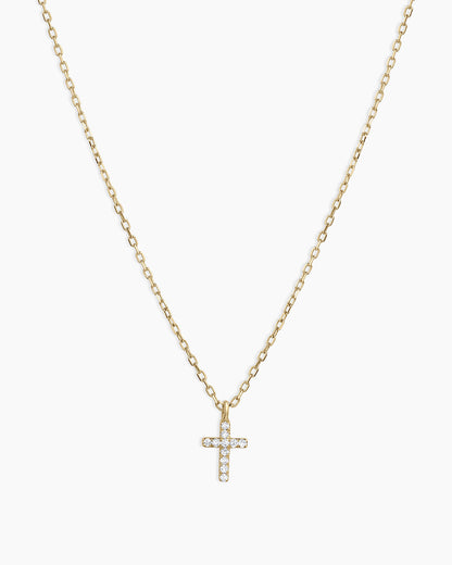 Diamond Cross Necklace || option::14K Solid Gold