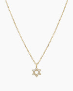Diamond Star Of David Necklace || option::14K Solid Gold
