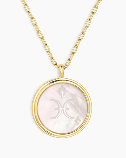 Zodiac Necklace || option::18K Gold Plated, Pisces