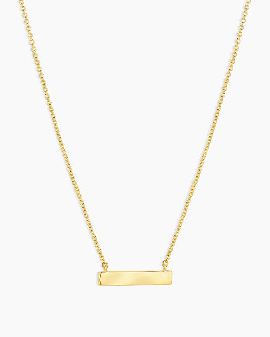 18K Gold Plated engravable Necklace || option::18K Gold Plated