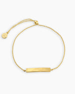 Gold engravable bracelet || option::18K Gold Plated