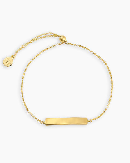 Gold engravable bracelet || option::18K Gold Plated